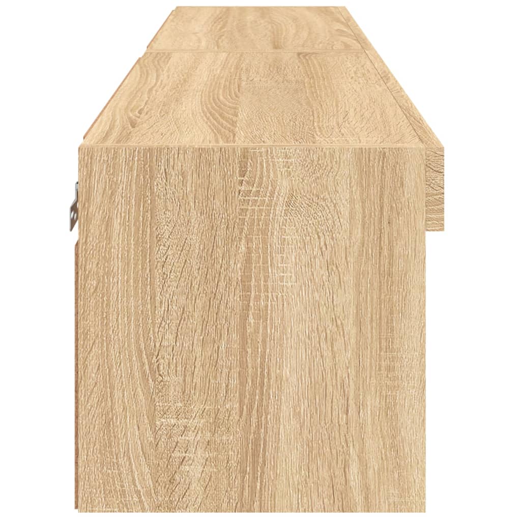 2 db sonoma tölgy színű TV-szekrény LED-ekkel 60x30x30 cm 9