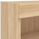 2 db sonoma tölgy színű TV-szekrény LED-ekkel 60x30x30 cm 11