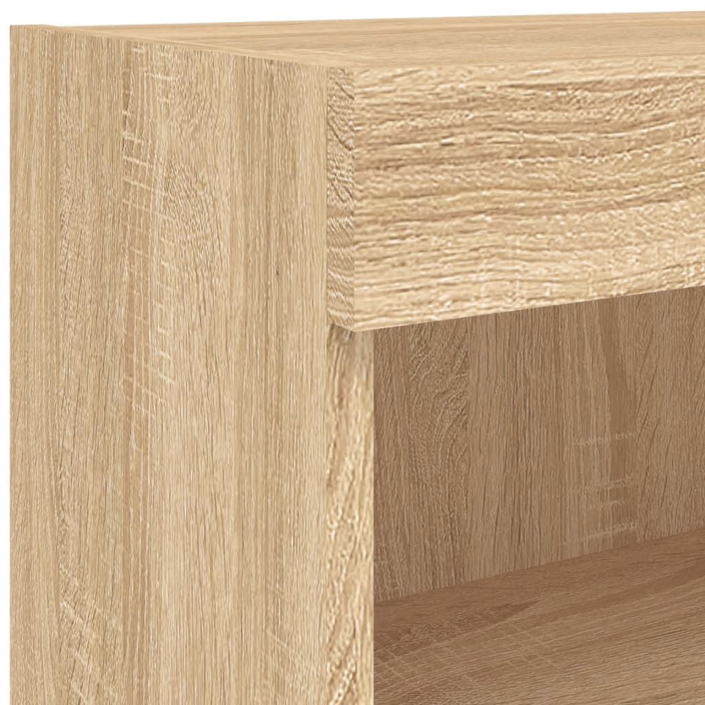 2 db sonoma tölgy színű TV-szekrény LED-ekkel 60x30x30 cm 11