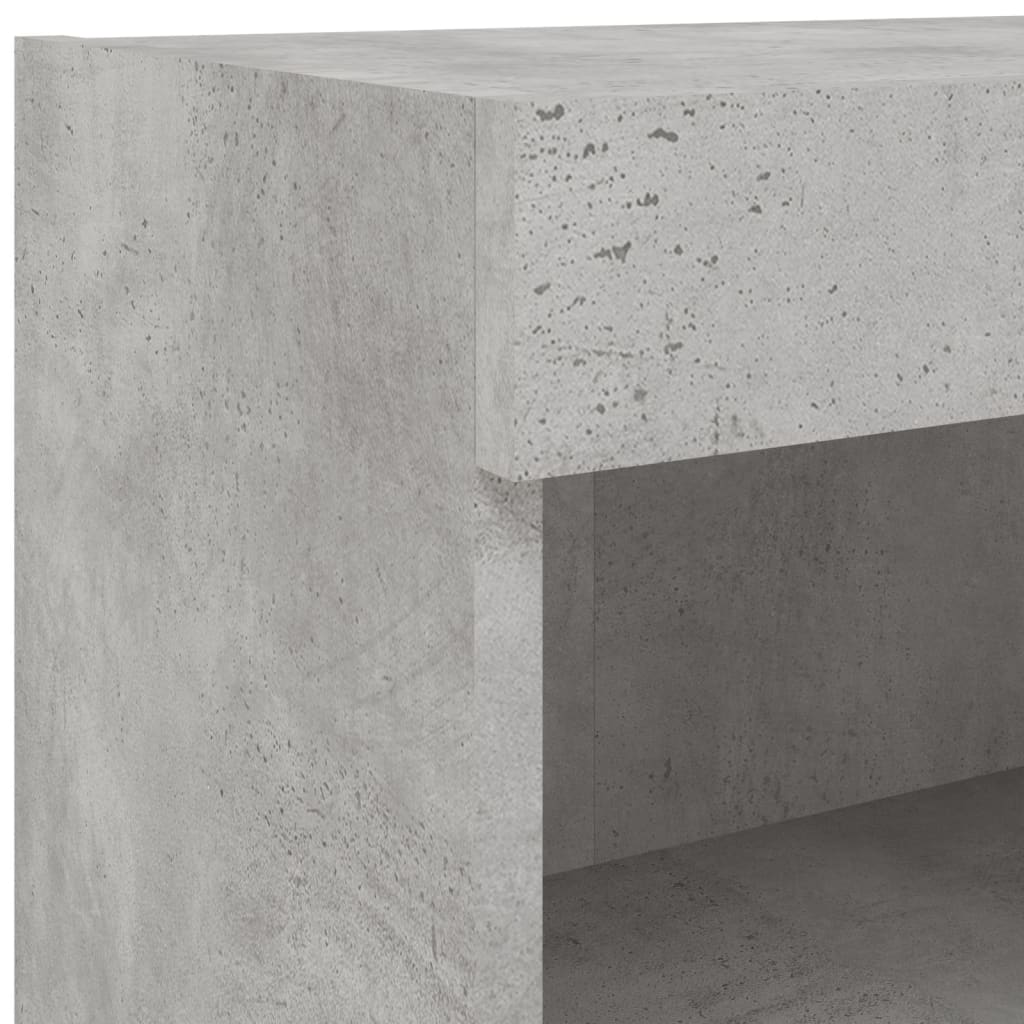 Betonszürke TV-szekrény LED-világítással 80 x 30 x 30 cm 12
