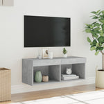 Betonszürke TV-szekrény LED-világítással 80 x 30 x 30 cm 5