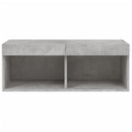 Betonszürke TV-szekrény LED-világítással 80 x 30 x 30 cm 8