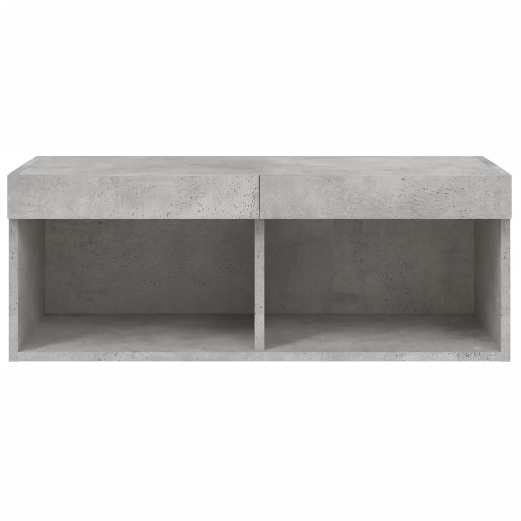Betonszürke TV-szekrény LED-világítással 80 x 30 x 30 cm 8