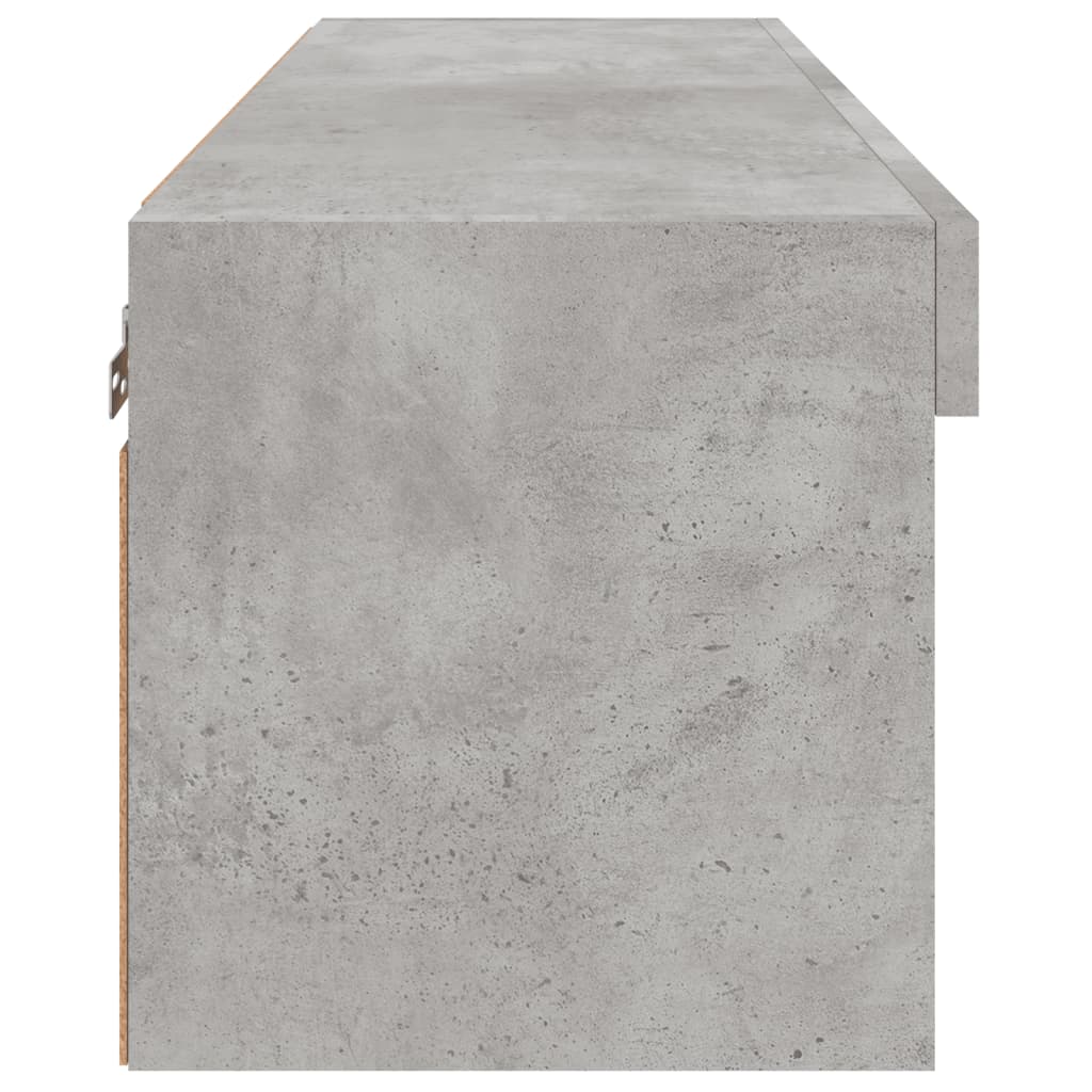 Betonszürke TV-szekrény LED-világítással 80 x 30 x 30 cm 9