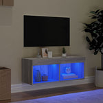 Szürke sonoma színű TV-szekrény LED-világítással 80x30x30 cm 3