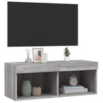 Szürke sonoma színű TV-szekrény LED-világítással 80x30x30 cm 6