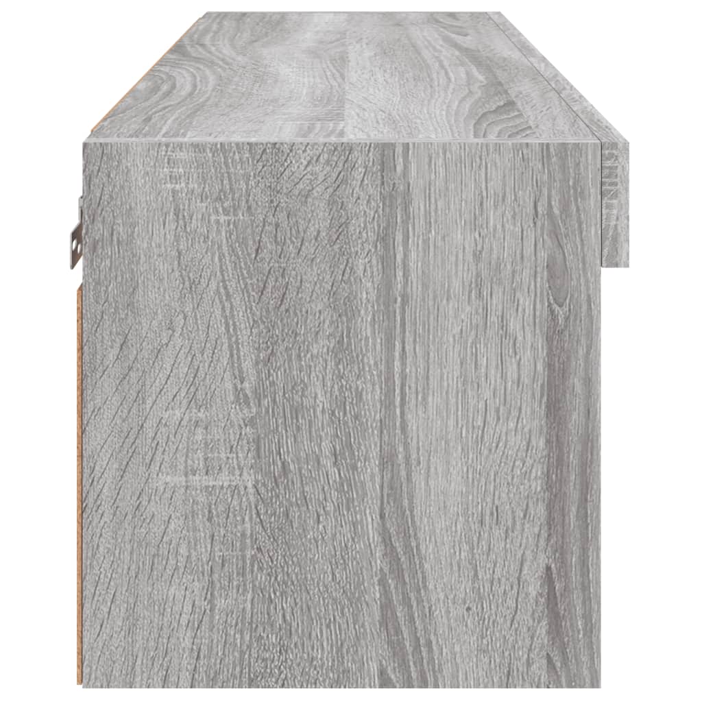 Szürke sonoma színű TV-szekrény LED-világítással 80x30x30 cm 9