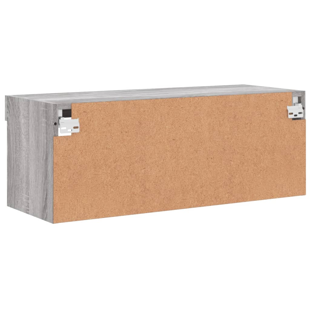 Szürke sonoma színű TV-szekrény LED-világítással 80x30x30 cm 10