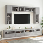 Szürke sonoma színű fali TV-szekrény LED-ekkel 60x30x40 cm 6
