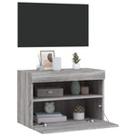 Szürke sonoma színű fali TV-szekrény LED-ekkel 60x30x40 cm 7