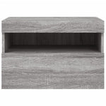 Szürke sonoma színű fali TV-szekrény LED-ekkel 60x30x40 cm 9