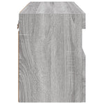 Szürke sonoma színű fali TV-szekrény LED-ekkel 60x30x40 cm 10