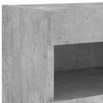 2 db betonszürke fali TV-szekrény LED-del 80x30x40 cm 12