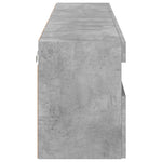 2 db betonszürke fali TV-szekrény LED-del 80x30x40 cm 10