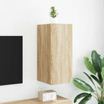 Sonoma tölgy színű fali TV-szekrény LED-ekkel 30,5x35x70 cm