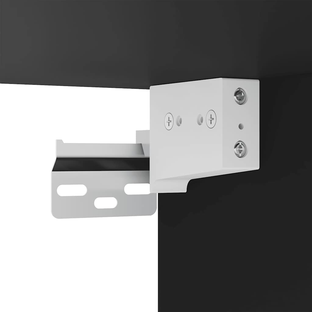 Fekete fali TV-szekrény LED-világítással 40,5x35x40 cm 15