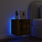 2 db füstös tölgy fali TV-szekrény LED-ekkel 40,5x35x40 cm 5