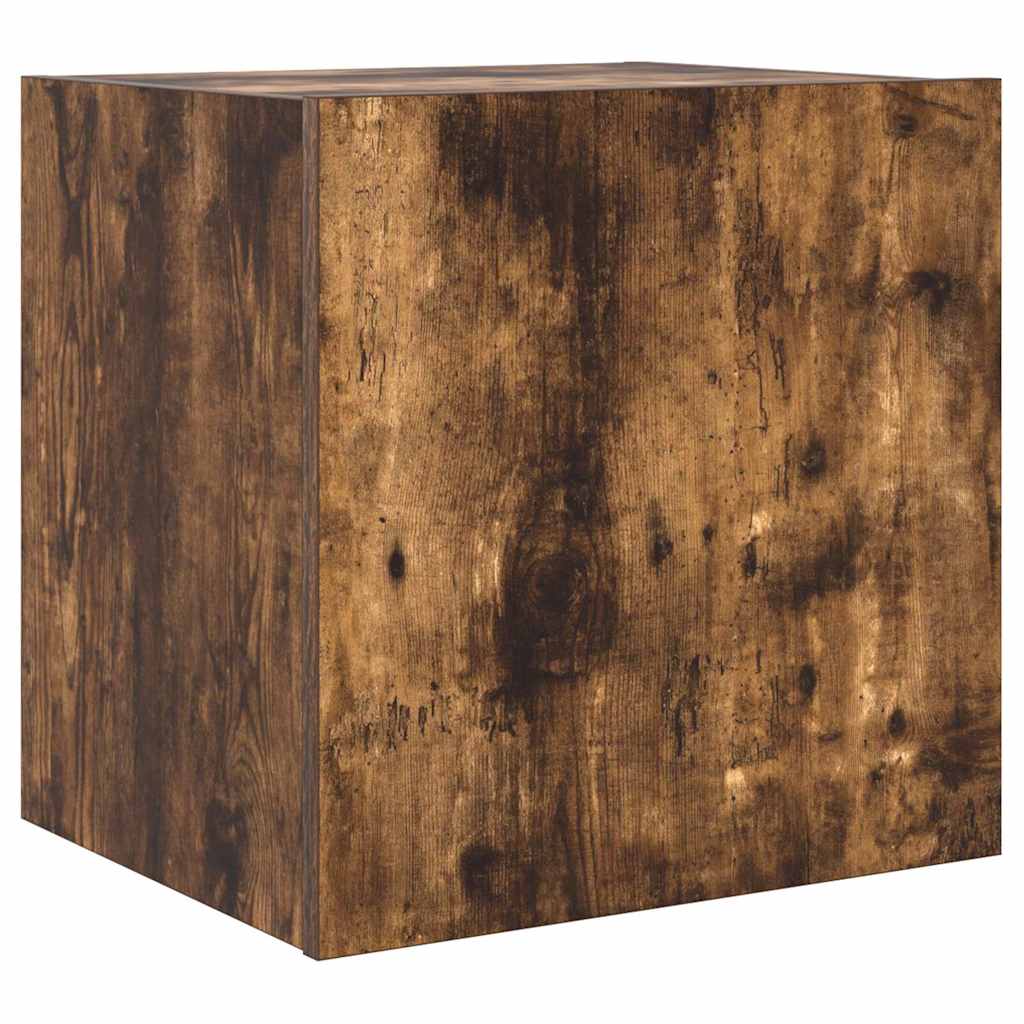 2 db füstös tölgy fali TV-szekrény LED-ekkel 40,5x35x40 cm 10