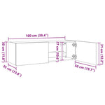 Fehér fali TV-szekrény LED-világítással 100 x 35 x 31 cm 16