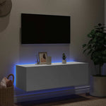 Fehér fali TV-szekrény LED-világítással 100 x 35 x 31 cm 4
