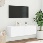 Fehér fali TV-szekrény LED-világítással 100 x 35 x 31 cm 5