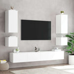 Fehér fali TV-szekrény LED-világítással 100 x 35 x 31 cm 6