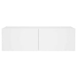 Fehér fali TV-szekrény LED-világítással 100 x 35 x 31 cm 9