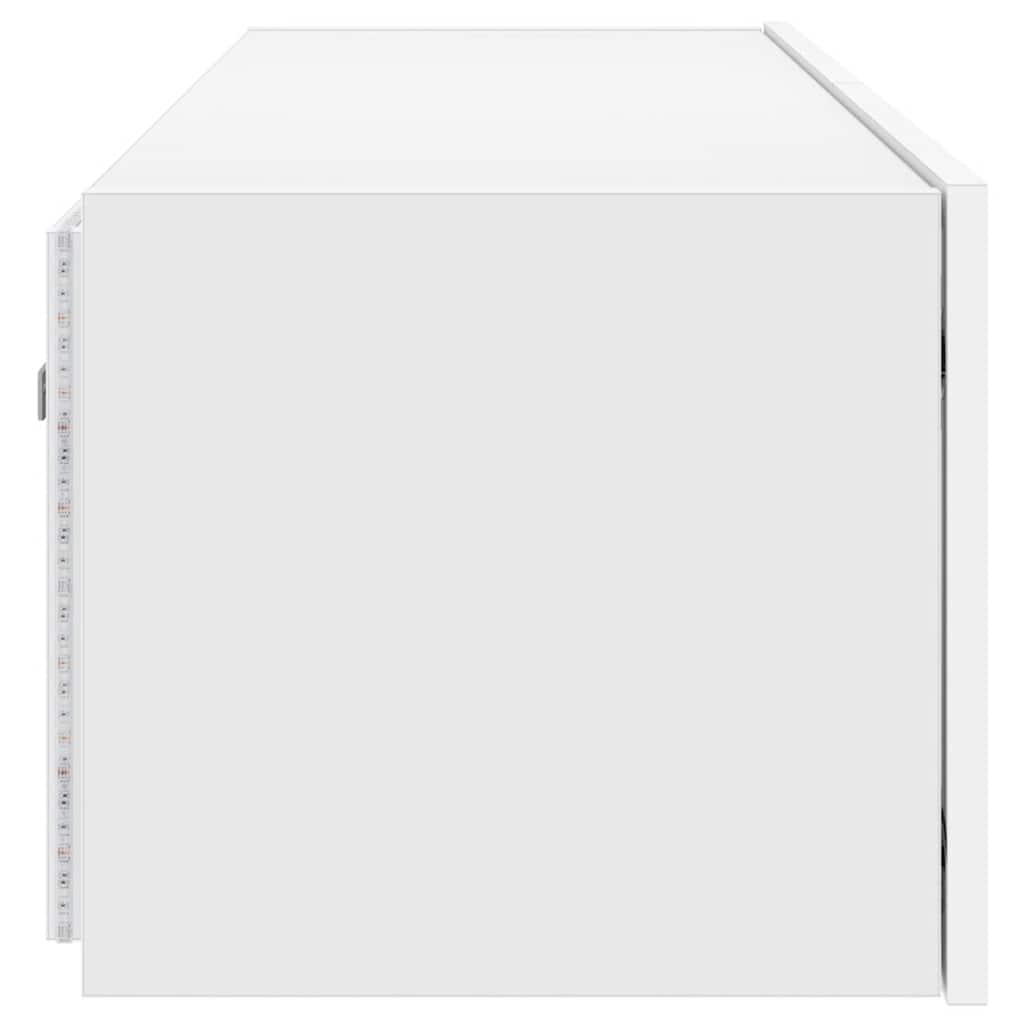 Fehér fali TV-szekrény LED-világítással 100 x 35 x 31 cm 10