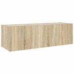 Sonoma tölgy színű fali TV-szekrény LED-ekkel 100 x 35 x 31 cm 3