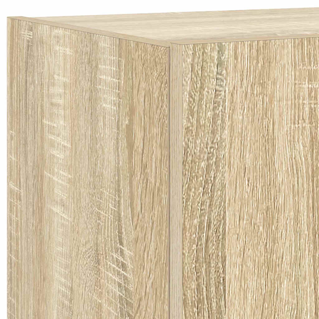 Sonoma tölgy színű fali TV-szekrény LED-ekkel 100 x 35 x 31 cm 12