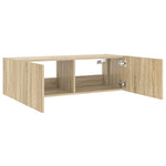 Sonoma tölgy színű fali TV-szekrény LED-ekkel 100 x 35 x 31 cm 8