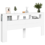 Fehér szerelt fa LED-es fejtámla 200 x 18,5 x 103,5 cm 13