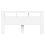 Fehér szerelt fa LED-es fejtámla 200 x 18,5 x 103,5 cm 6
