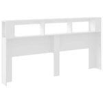 Fehér szerelt fa LED-es fejtámla 200 x 18,5 x 103,5 cm 7