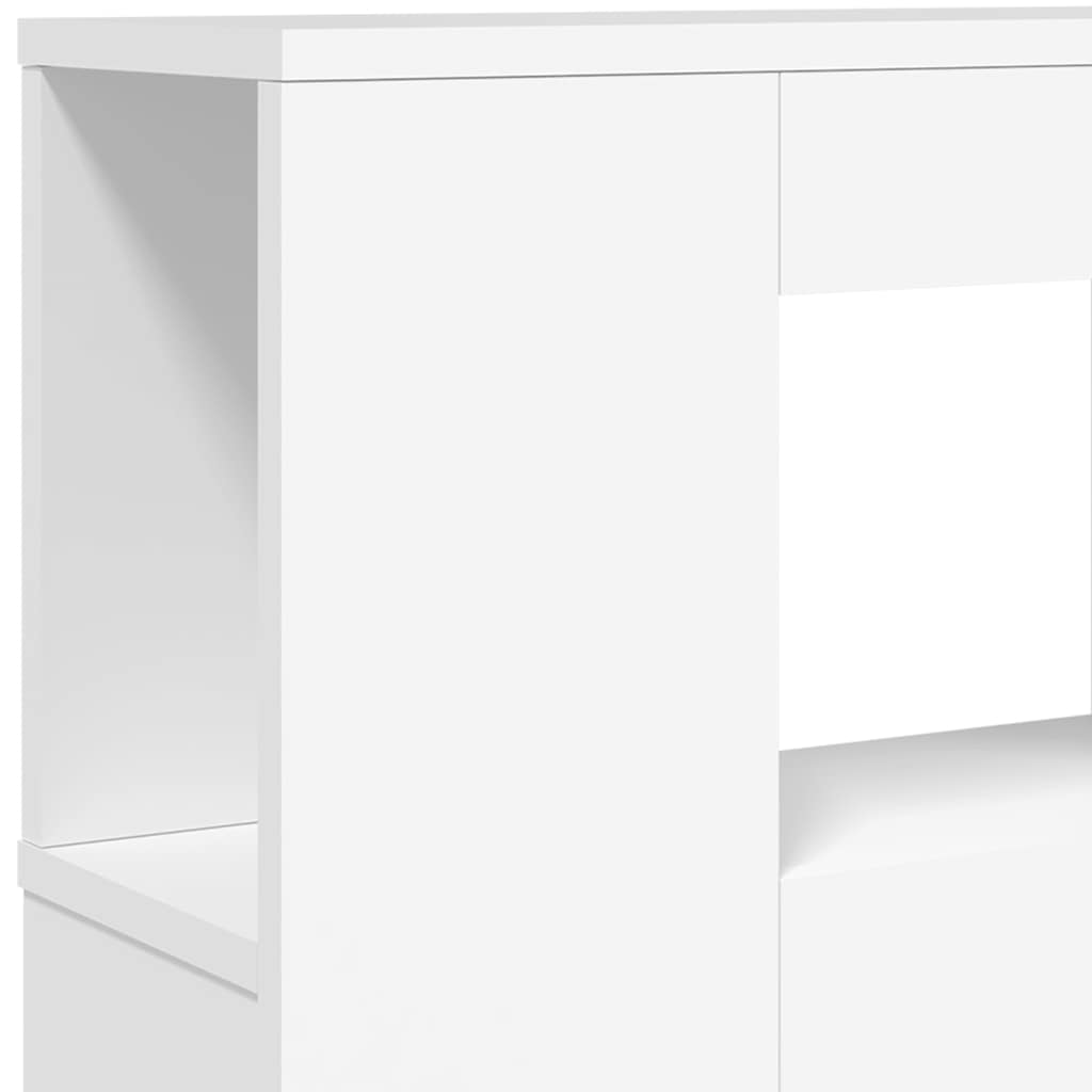 Fehér szerelt fa LED-es fejtámla 200 x 18,5 x 103,5 cm 9