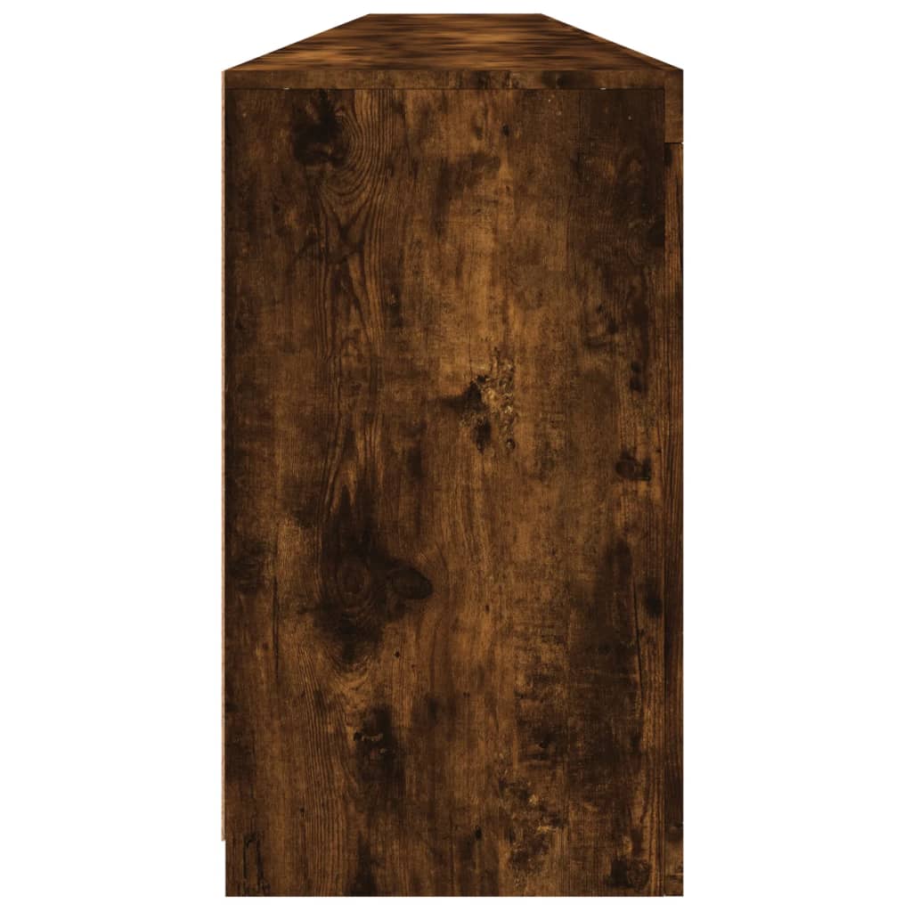 Füstös tölgy színű tálalószekrény LED-ekkel 283x37x67 cm 8