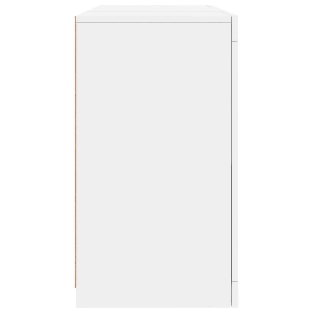 Fehér tálalószekrény LED-világítással 123 x 37 x 67 cm 7