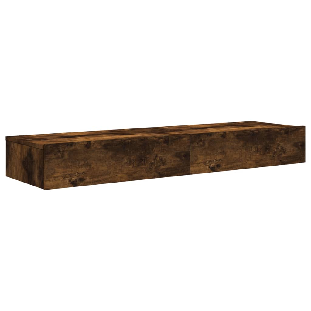 2 db füstös tölgy színű TV-szekrény LED fénnyel 60x35x15,5 cm 3