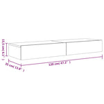 2 db füstös tölgy színű TV-szekrény LED fénnyel 60x35x15,5 cm 16