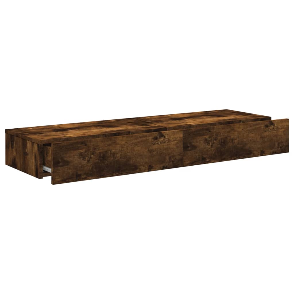 2 db füstös tölgy színű TV-szekrény LED fénnyel 60x35x15,5 cm 7