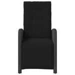 3 részes fekete polyrattan bisztrógarnitúra párnával 5
