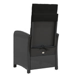 3 részes fekete polyrattan bisztrógarnitúra párnával 7
