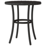 3 részes fekete polyrattan bisztrógarnitúra párnával 9