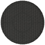 3 részes fekete polyrattan bisztrógarnitúra párnával 10
