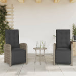 3 részes szürke polyrattan bisztrógarnitúra párnákkal 3