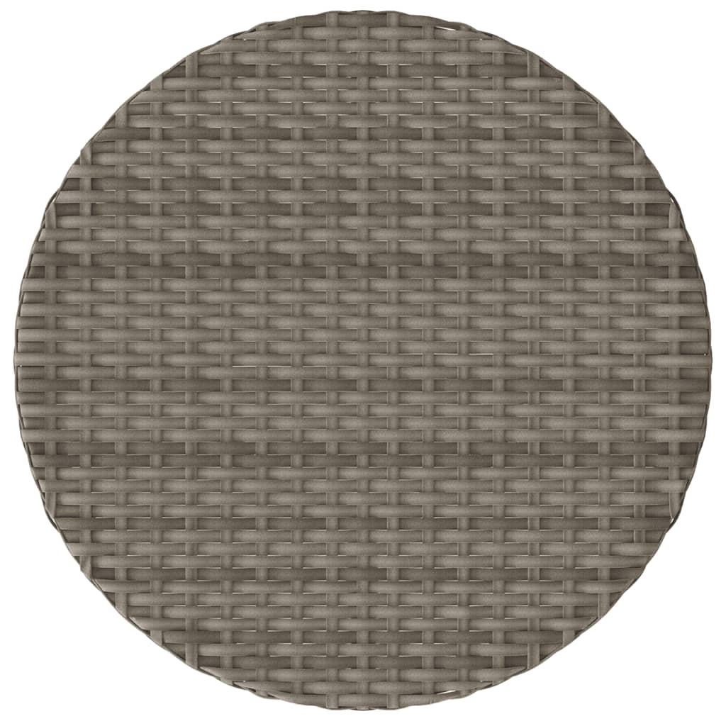 3 részes szürke polyrattan bisztrógarnitúra párnákkal 10