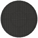 3 részes fekete polyrattan bisztrógarnitúra párnával 10