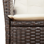 3 részes barna polyrattan bisztrógarnitúra párnákkal 12