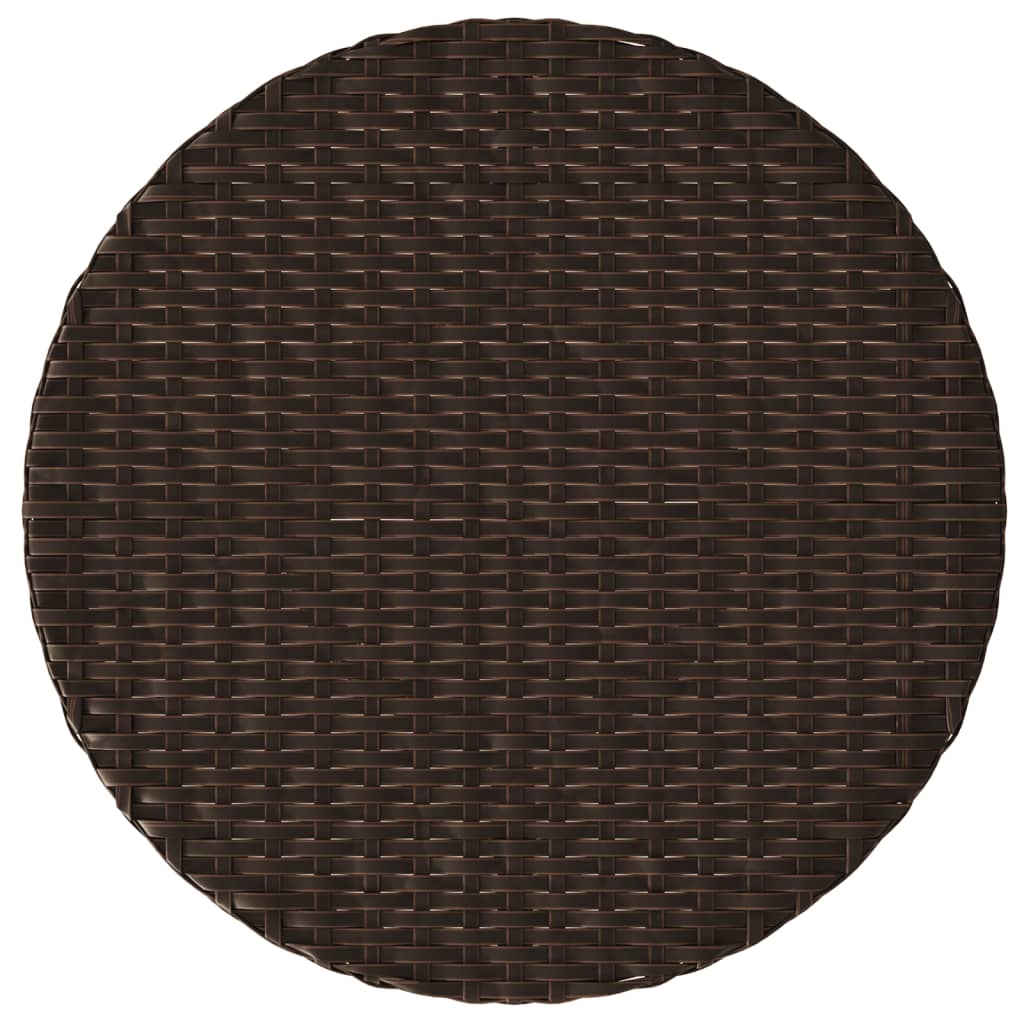 3 részes barna polyrattan bisztrógarnitúra párnákkal 10