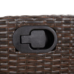 3 részes barna polyrattan bisztrógarnitúra párnákkal 11